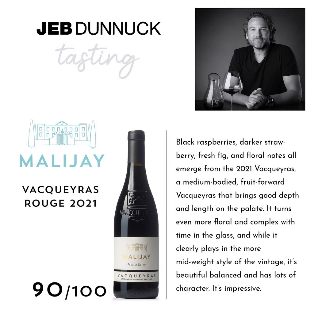 Vacqueyras 2021 Malijay Famille Deltin Dunnuck