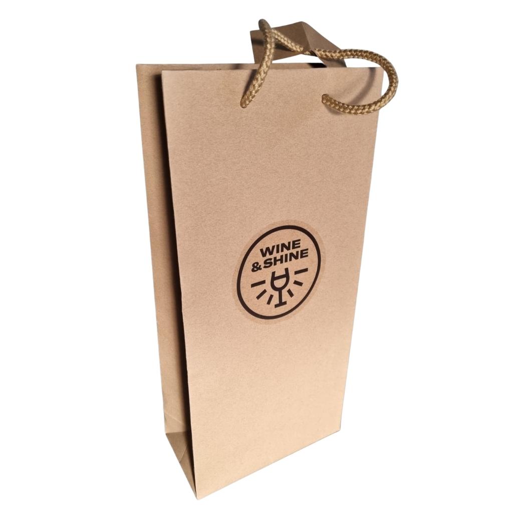 Cadeau verpakking wijn 1 fles met koord (kopie)